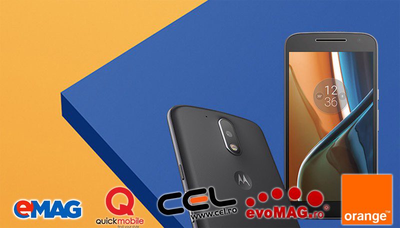 Lenovo Moto G4 și G4 Plus la eMag, Quickmobile, Cel.ro, evoMag și Orange