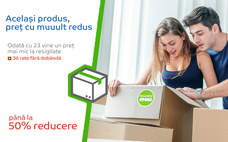 La eMag ai oferte bune la produsele resigilate Reduceri la resigilatele eMag