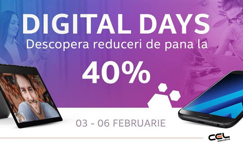 A început Digital Days cu reduceri de până la 40% la Cel.ro Digital Days la Cel.ro