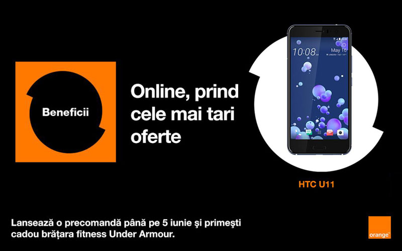 HTC U11 la precomanda la Orange