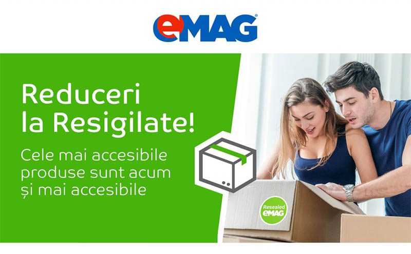 eMag are reduceri la toate produsele resigilate din magazinul online Reduceri produse resigilate la eMag