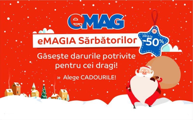 eMAGIA Sărbătorilor vine cu reduceri foarte bune pentru clienți eMagia Sarbatorilor de la eMag
