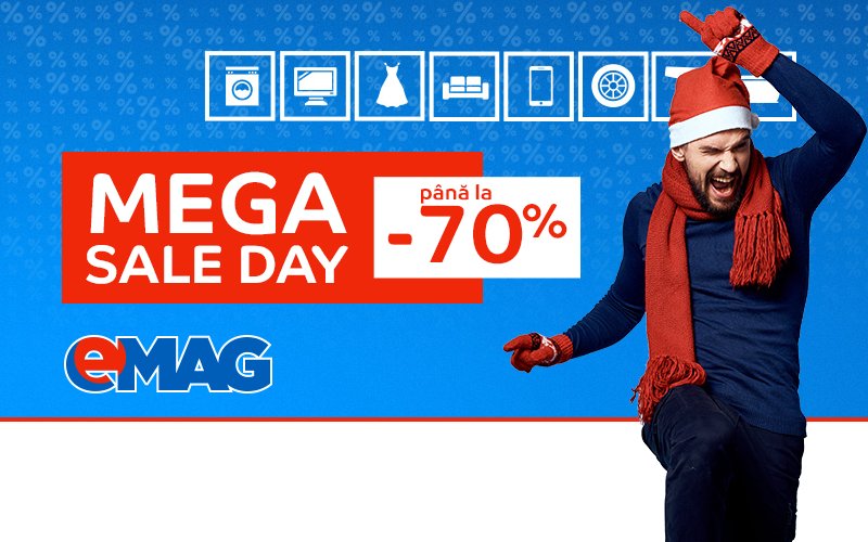 eMag MegaSale Day aduce super reduceri pe final de an eMag MegaSale Day
