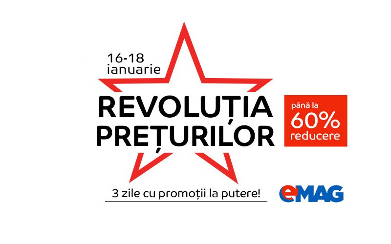 Revoluția prețurilor de la eMag aduce reduceri de până la 60% Revolutia preturilor la emag