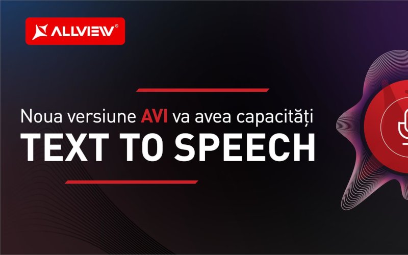 Asistentul AVI va avea capacități Text to Speech și va oferi feedback vocal utilizatorilor Allview AVI