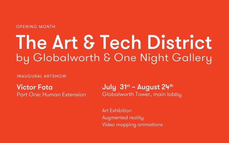 Globalworth găzduiește prima galerie de artă augmentată cu animații de video mapping din România One Night Gallery