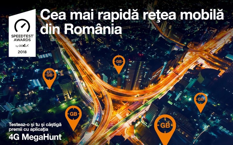 Orange este cea mai rapidă rețea mobilă din România conform rezultatelor Speedtest by Ookla