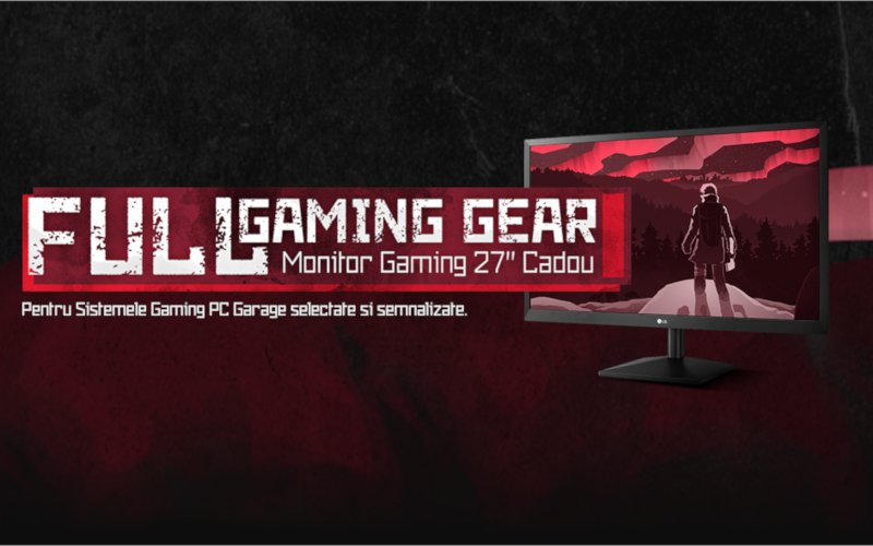 PC Garage Full Gaming Gear îți aduce cadou un monitor LG de 27″ la achiziția unui sistem PC PC Garage Full Gaming Gear