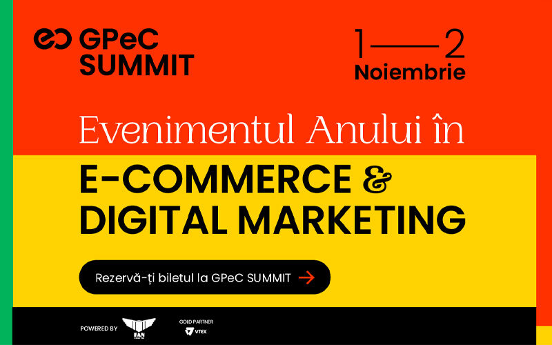 GPeC SUMMIT 1-2 Noiembrie: 2 zile de eveniment 100% online, 30+ speakeri internaționali și români, 40+ ore de maraton E-Commerce și Digital Marketing cu cei mai buni specialiști GPeC SUMMIT 2021