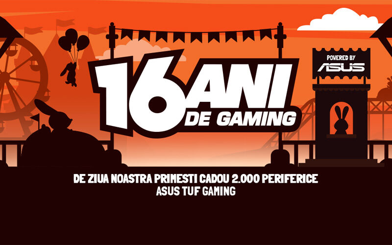 PC Garage sărbătorește 16 ani de activitate și oferă cadou 2.000 de periferice ASUS PC Garage - 16 ani de gaming