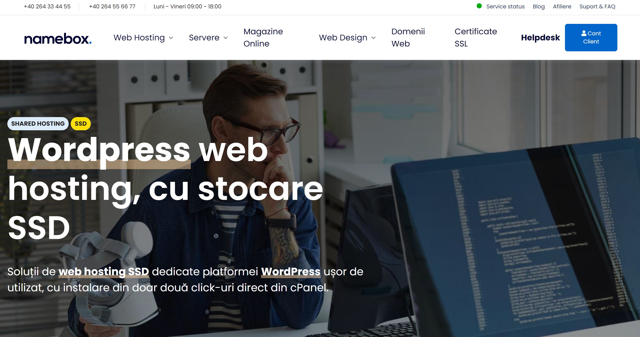 Cel mai bun hosting pentru WordPress din România în 2024: Top 7 oferte de pe piață 6 Namebox - Găzduire WordPress cu stocare SSD