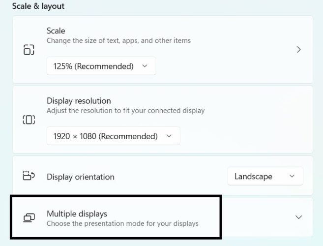 Ramura Multiple Displays Windows 11
