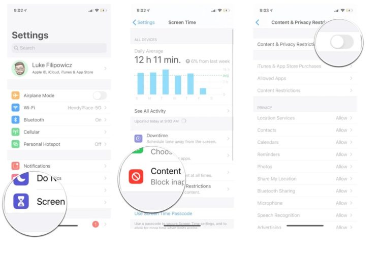 Setare control parental Apple TV