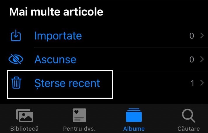 Șterse recent