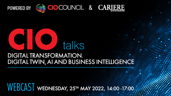 CIO Talks – Digital Transformation. Digital twin, AI and Business Intelligence Webcast cio talks digital transformation