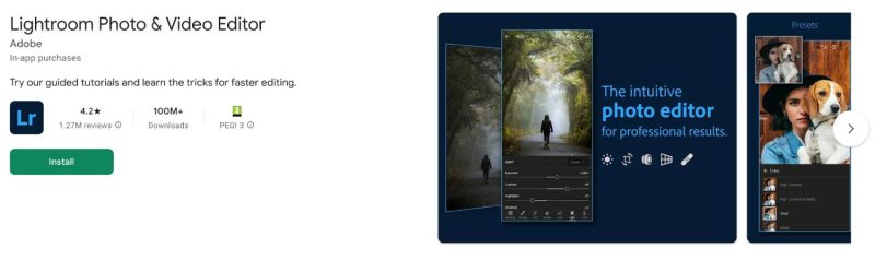 Top 8 aplicații de editat poze. Recomandări de aplicații gratuite de editat poze pentru iPhone și Android 5 Adobe Lightroom, aplicație dezvoltată de compania Adobe
