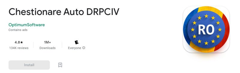 Ce este aplicația Chestionare Auto DRPCIV
