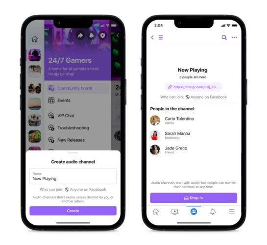 Facebook Messenger canale audio