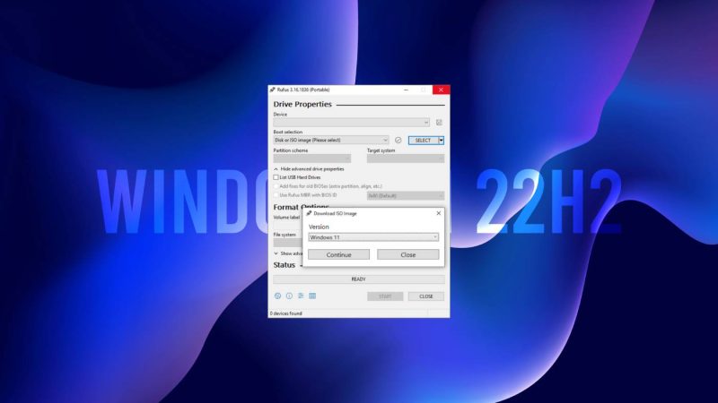 Rufus 3.19 îți permite să instalezi Windows 11 22H2 fără un cont Microsoft