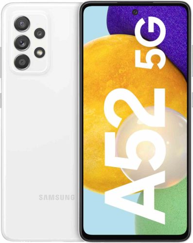 Samsung Galaxy A52 5G vine cu un încărcător de tip fast charging în cutie
