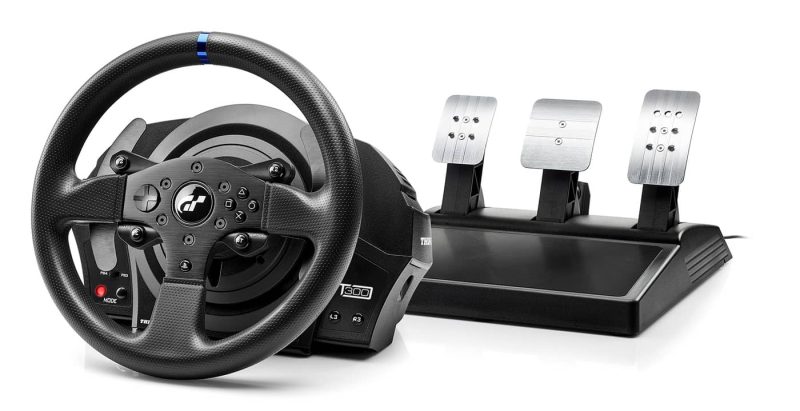 Thrustmaster T300 RS GT Edition, este un volan cu două curele de transmisie