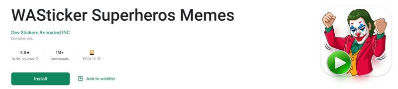 WASticker Superheroes Memes, potrivite pentru fanii supereroilor