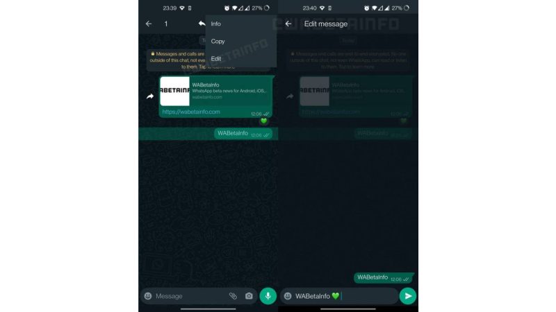 whatsapp editare mesaj