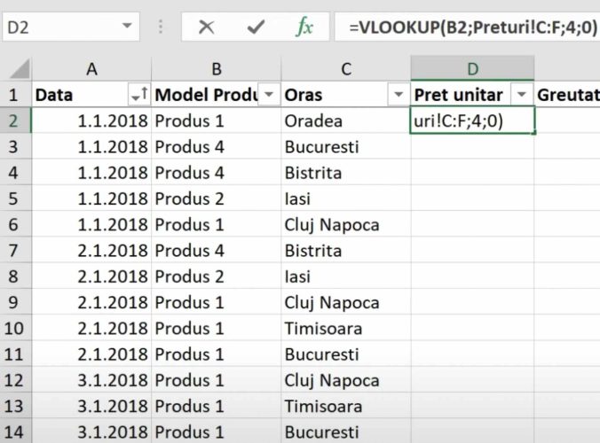 Funcții Excel. Cele mai bune funcții Excel pe care ar trebui să le știi 9 Funcția VLOOKUP Excel