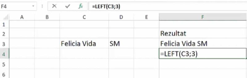 Funcții Excel. Cele mai bune funcții Excel pe care ar trebui să le știi 7 Funcțiile LEFT, RIGHT, MID Excel