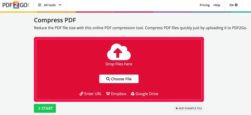 PDF2Go este un editor PDF online ce permite editarea documentelor .pdf dar și conversia diverselor formate sau fițiere în format .pdf