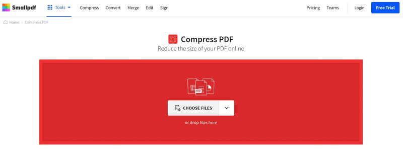 Comprimare PDF. Top cele mai bune instrumente de comprimare PDF 2 Smallpdf oferă unelte ca Reader, Compress, PDF to Office, Office to PDF, PDF to Image, Merge, Unlock, și Protect.