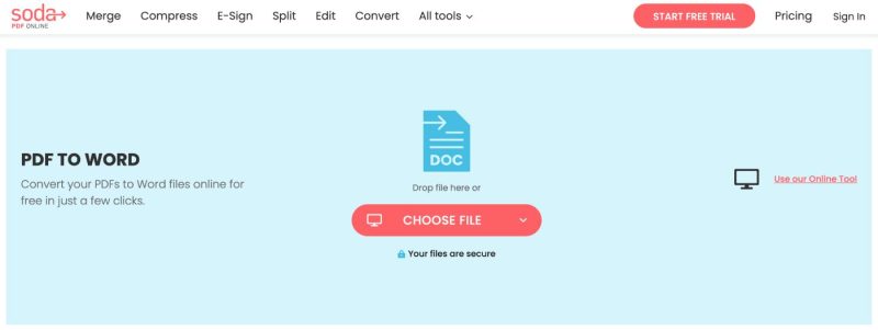 Soda PDF oferă o gamă largă de instrumente PDF