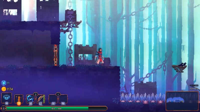 Dead Cells este complet jucabil atât cu ecranul tactil, cât și cu un controler fizic