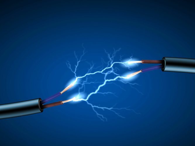 Curentul electric trece prin 2 conductori
