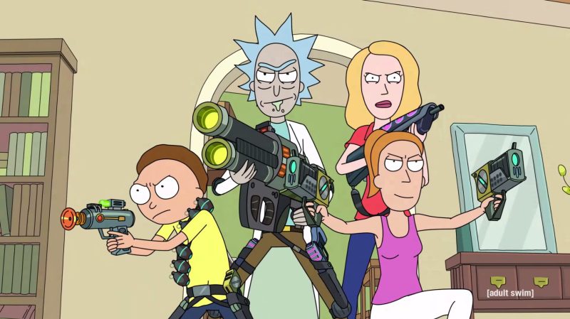 Morty, Rick, Beth, Summer