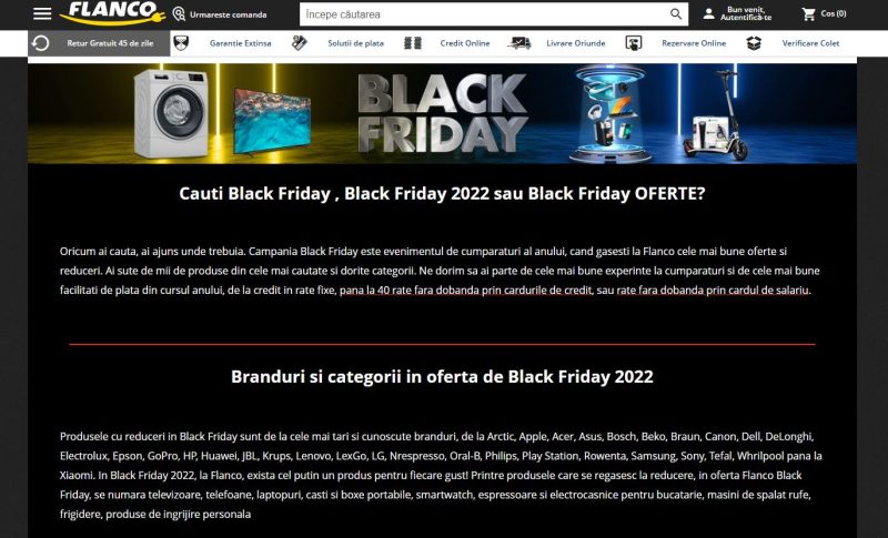 Black Friday 2022 la Flanco