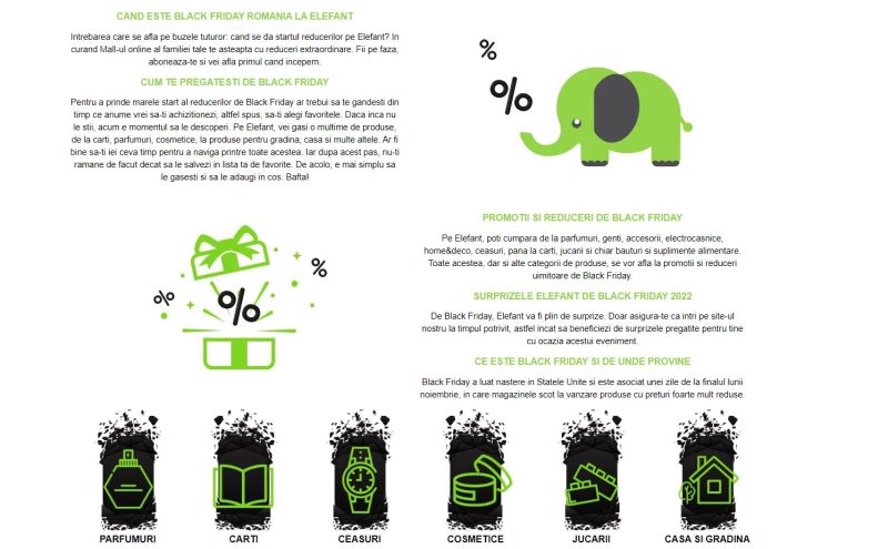 Black Friday 2022 la Elefant