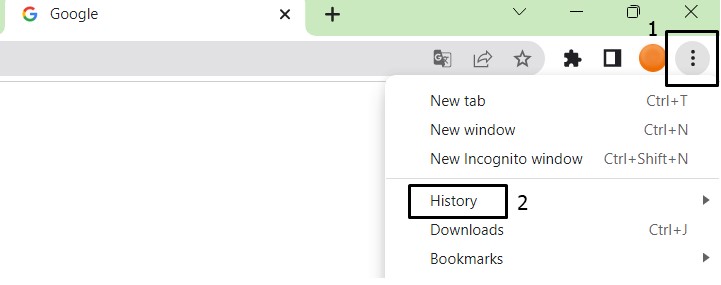 Cum ștergi istoricul căutărilor Google pe calculator sau laptop, Android și iOS 1 Imagine accesare Istoric Google de pe browser-ul Google Chrome