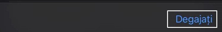Se selectează butonul Degajați din browser-ul iOS
