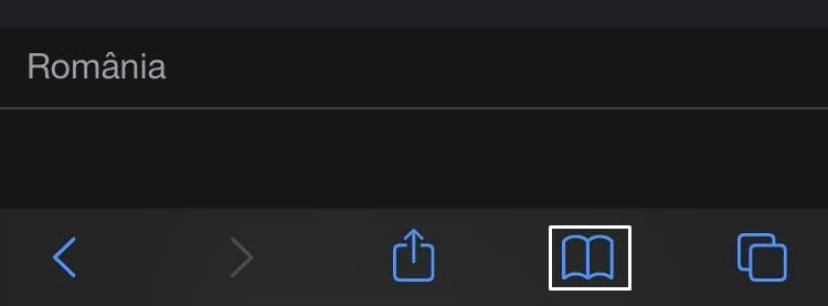 Cum ștergi istoricul căutărilor Google pe calculator sau laptop, Android și iOS 8 Se selectează butonul de carte din browser-ul iOS