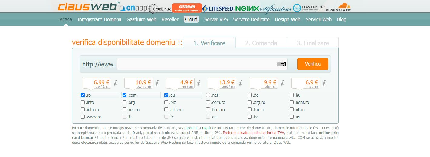 Pagina de acasă Clausweb
