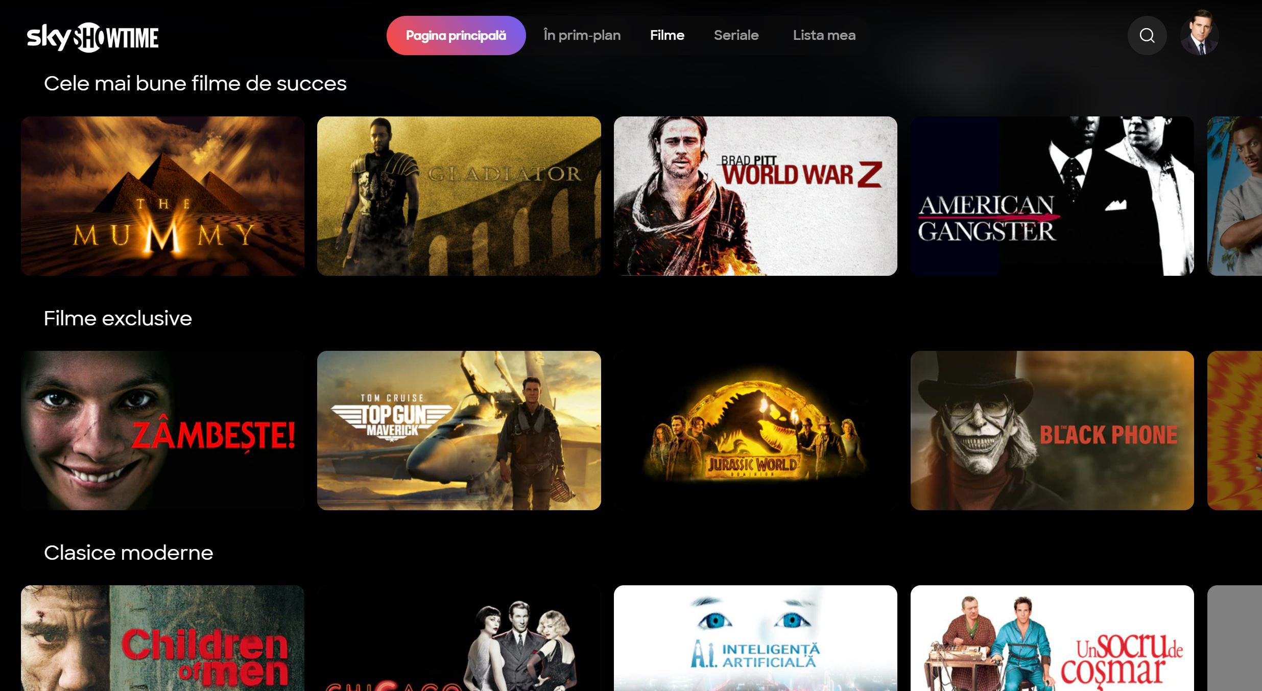 Filme și seriale SkyShowtime Romania