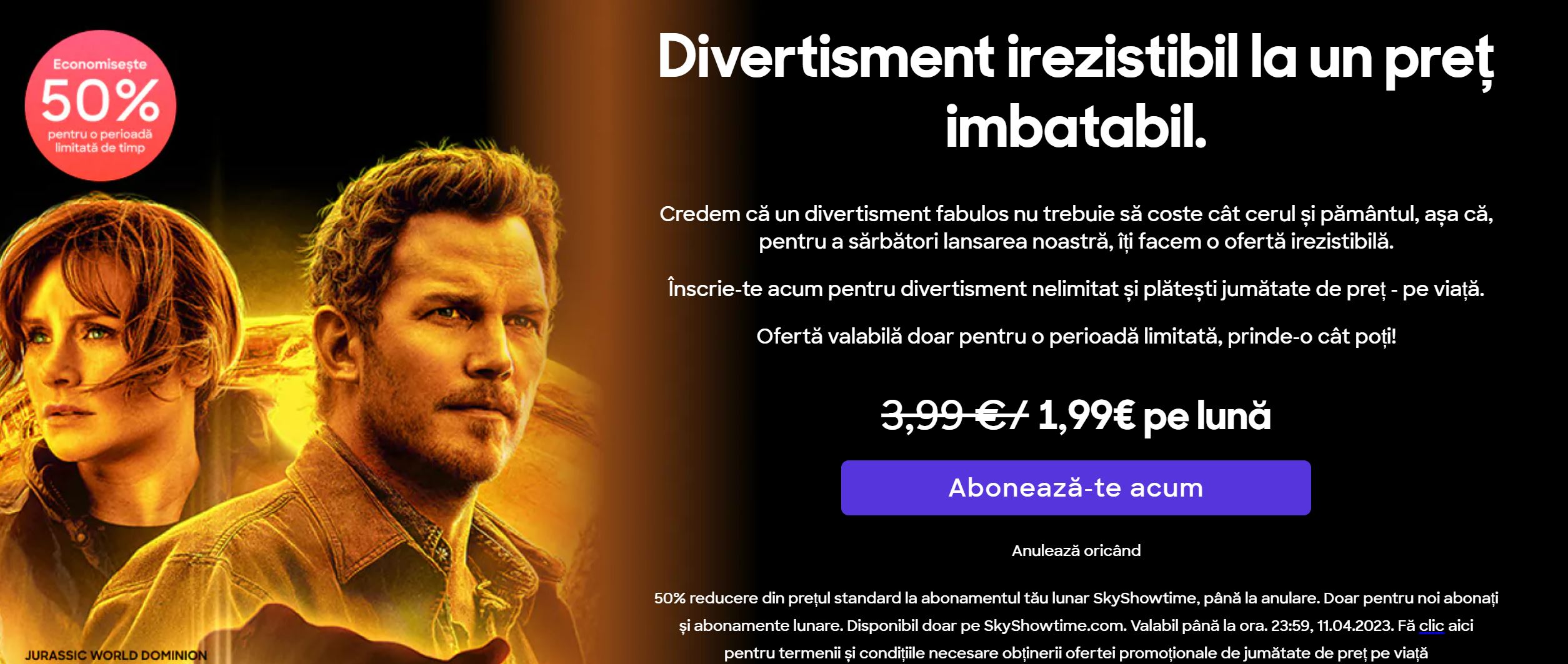 Preț abonament SkyShowtime Romania
