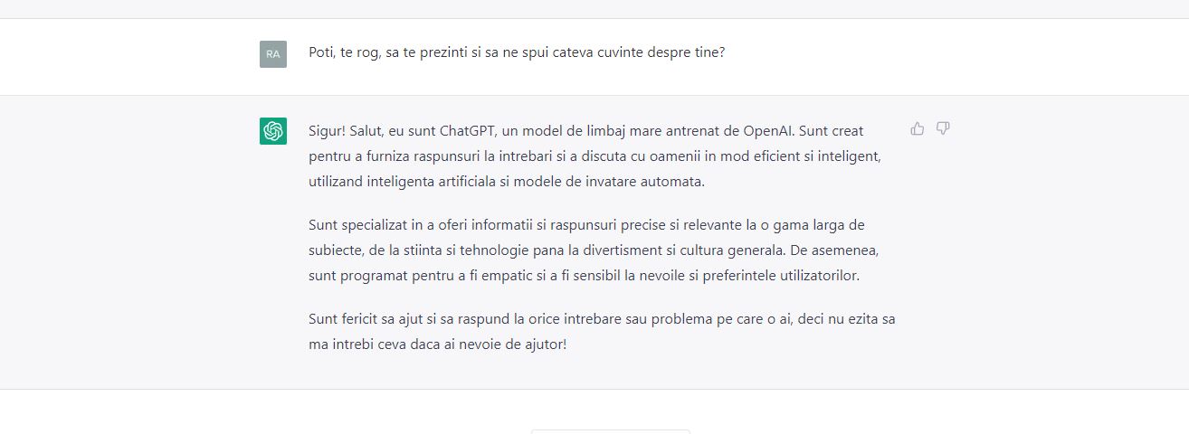 Prezentare ChatGPT